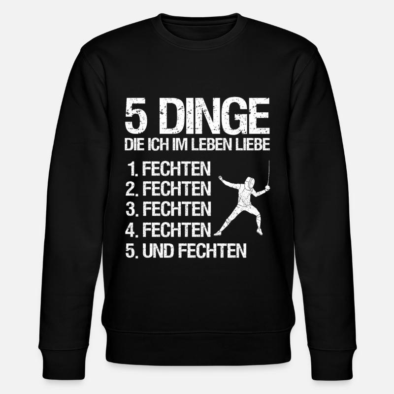 Fechten Degen Fechtduell Geschenkidee - Stanley/Stella Unisex Bio-Sweatshirt CHANGER  - Schwarz