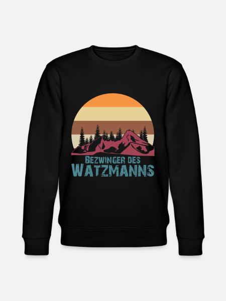 Watzmann Bergsteiger Watzmannmassiv - Stanley/Stella Unisex Bio-Sweatshirt CHANGER - Schwarz