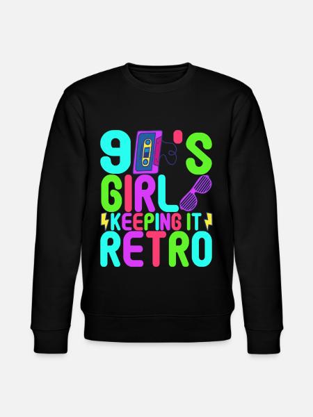 90s Party 90s - Stanley/Stella CHANGER Unisex Organic Sweatshirt - black