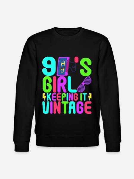 90s Party 90s - Stanley/Stella CHANGER Unisex Organic Sweatshirt - black