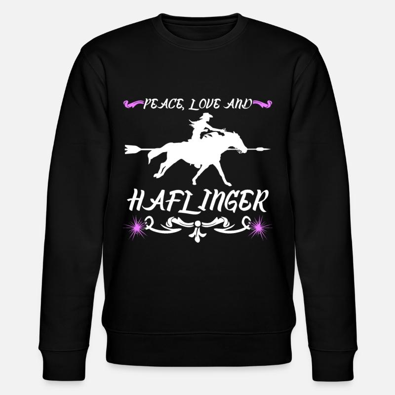 Haflinger Pferd - Stanley/Stella Unisex Bio-Sweatshirt CHANGER  - Schwarz