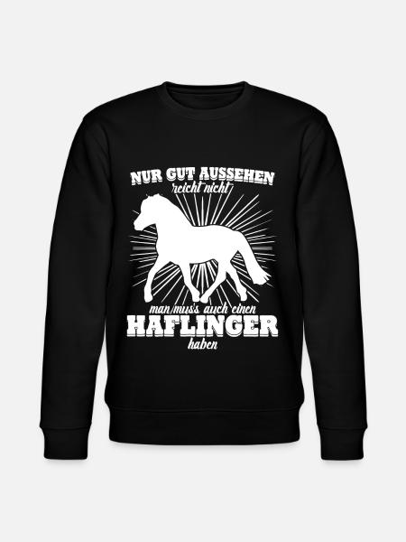 Haflinger Pferd Haflingers - Stanley/Stella Unisex Bio-Sweatshirt CHANGER - Schwarz