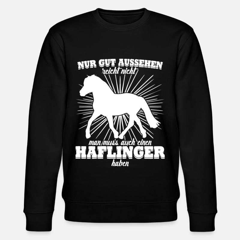 Haflinger Pferd Haflingers - Stanley/Stella Unisex Bio-Sweatshirt CHANGER  - Schwarz