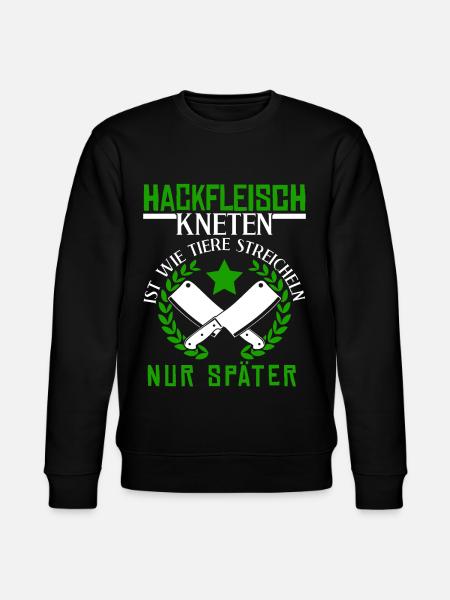 Metzger Fleischer Hackfleisch kneten - Stanley/Stella Unisex Bio-Sweatshirt CHANGER - Schwarz