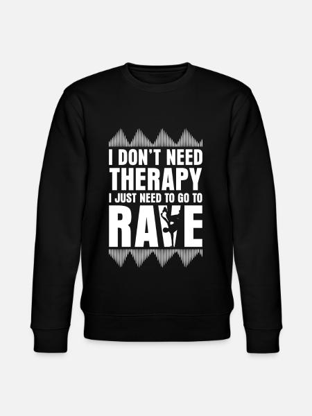 Raver Techno Trance Hardtekk Rave - Stanley/Stella CHANGER Unisex Organic Sweatshirt - black