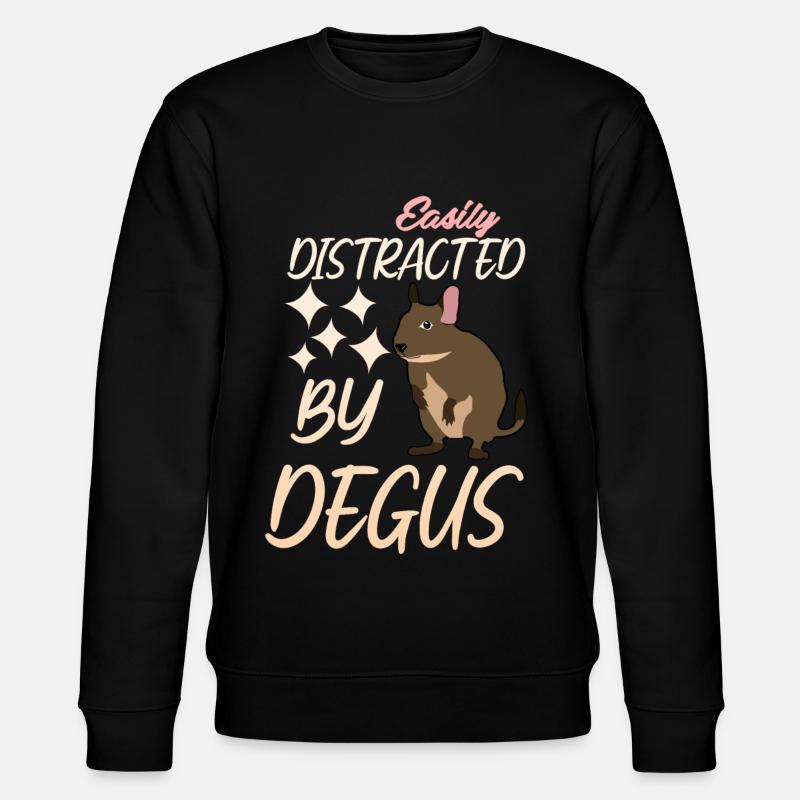 Degu Witz Degus - Stanley/Stella Unisex Bio-Sweatshirt CHANGER  - Schwarz