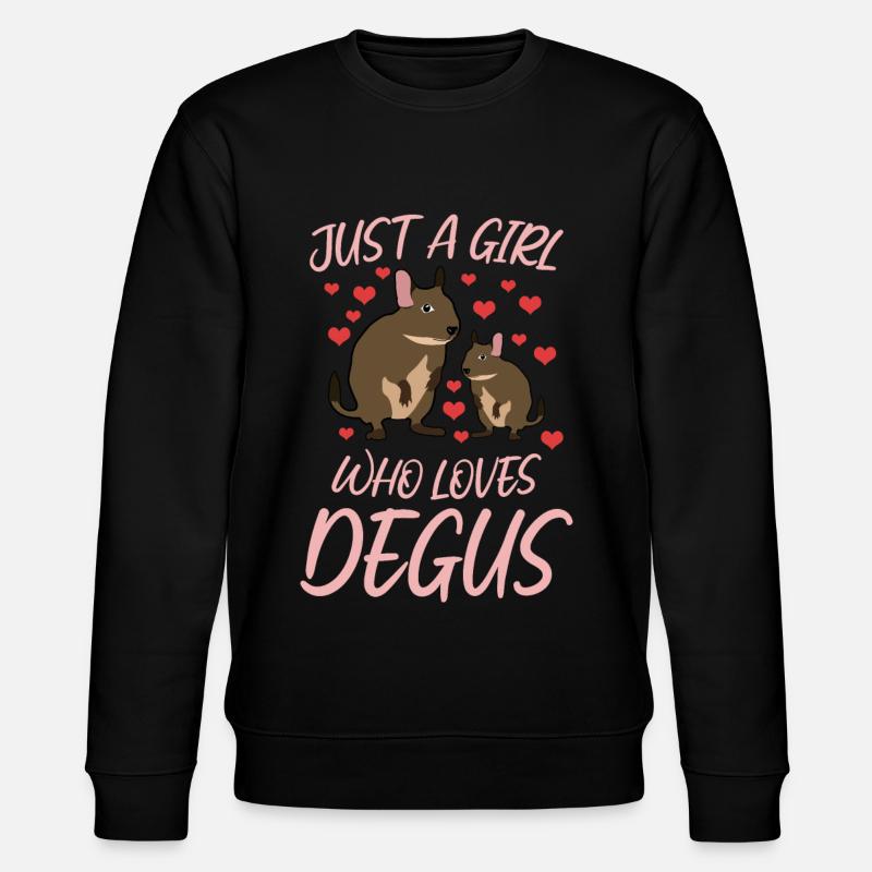 Degu Herz Degus - Stanley/Stella Unisex Bio-Sweatshirt CHANGER - Schwarz
