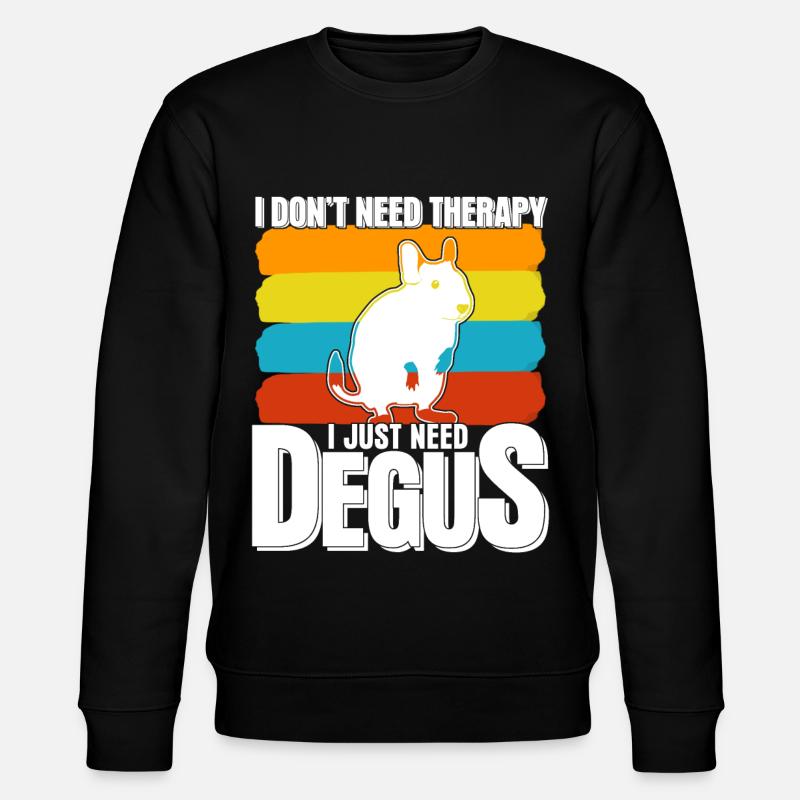 Degu Therapy Degus - Stanley/Stella Unisex Bio-Sweatshirt CHANGER  - Schwarz