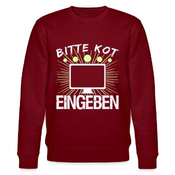 Informatik Vintage Kot Admin Nerd - Stanley/Stella Unisex Bio-Sweatshirt CHANGER  - Burgunderrot - Vorne - Nik (191cm) & Marisol (170cm)