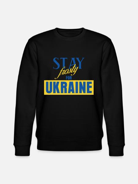 Stay frosty for Ukraine - Stanley/Stella CHANGER Unisex Organic Sweatshirt - black