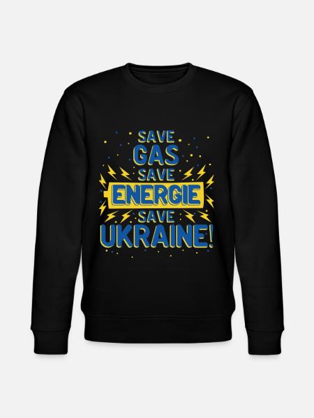 Save Ukraine Ukrainian flag - Stanley/Stella CHANGER Unisex Organic Sweatshirt - black