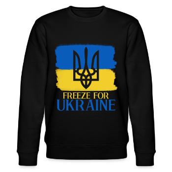 Ukraine Drapeau ukrainien Ukrainiens - Sweat bio CHANGER Stanley/Stella Unisexe - noir - Devant - Nik (191cm) & Marisol (170cm)