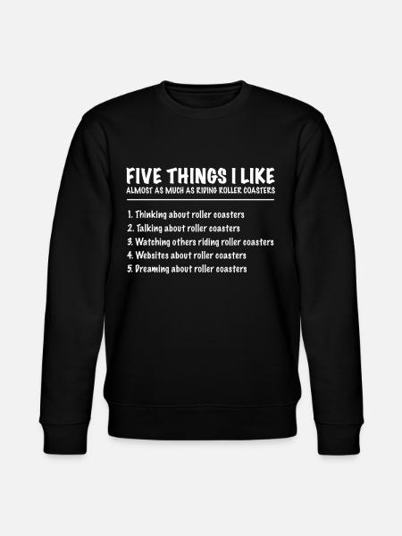 Roller Coaster Gift - Stanley/Stella CHANGER Unisex Organic Sweatshirt - black