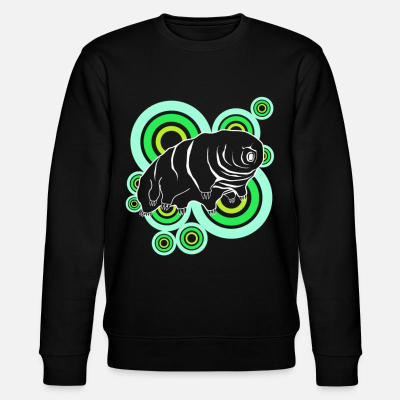 Tardigrade Retro Bärtierchen Wasserbär - Stanley/Stella Unisex Bio-Sweatshirt CHANGER - Schwarz