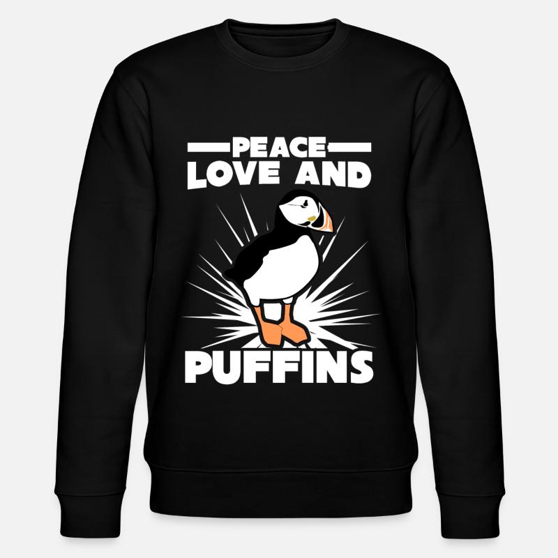 Puffin Puffin Saying Puffins - Stanley/Stella CHANGER Unisex Organic Sweatshirt - black
