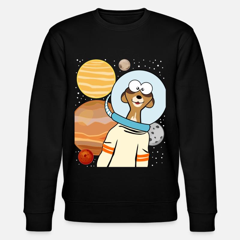 Astronaute suricate dans l’espace - Sweat bio CHANGER Stanley/Stella Unisexe - noir