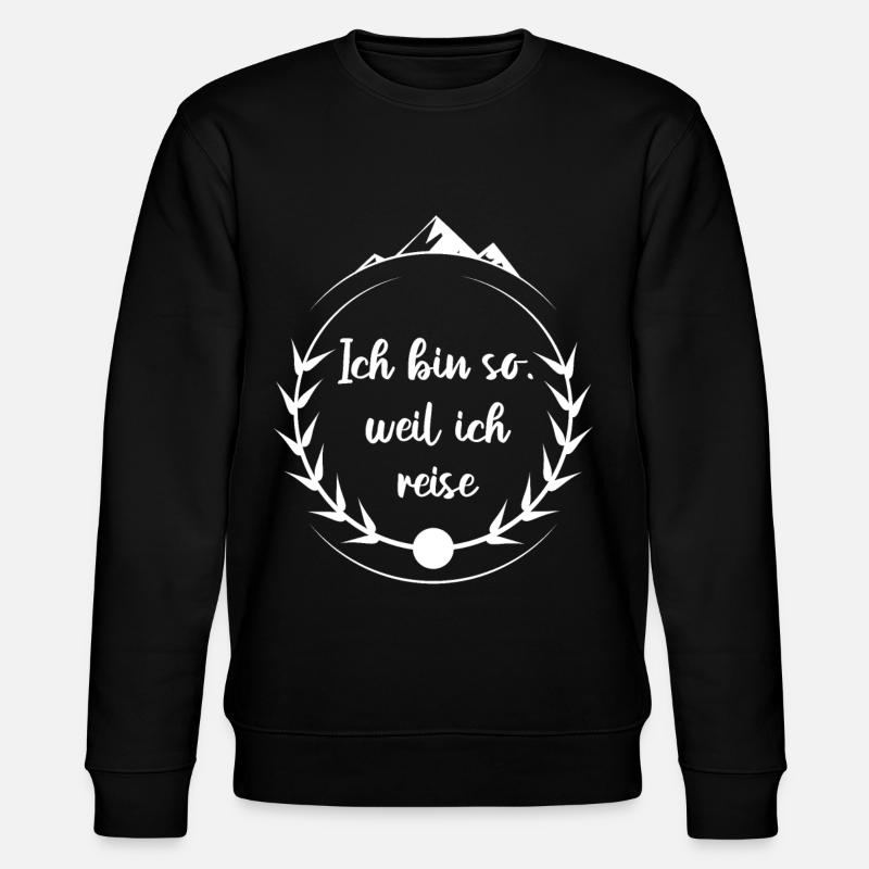 Reisen Weltreise Reise - Stanley/Stella Unisex Bio-Sweatshirt CHANGER  - Schwarz