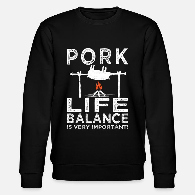 Meat - Grilling - Steak - Butcher - Stanley/Stella CHANGER Unisex Organic Sweatshirt - black