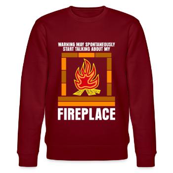 Fireplace Stove Fireplace Fireplace Stove - Stanley/Stella CHANGER Unisex Organic Sweatshirt - burgundy - Front - Nik (191cm) & Marisol (170cm)