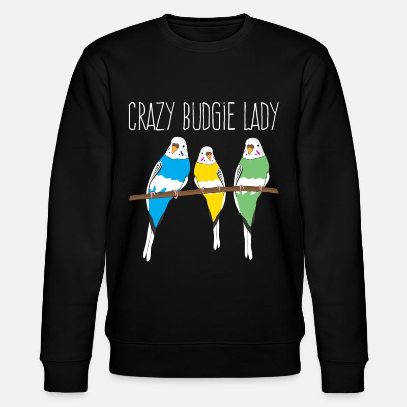 Perruche Budgerigar Lady Budgerigar - Sweat bio CHANGER Stanley/Stella Unisexe - noir