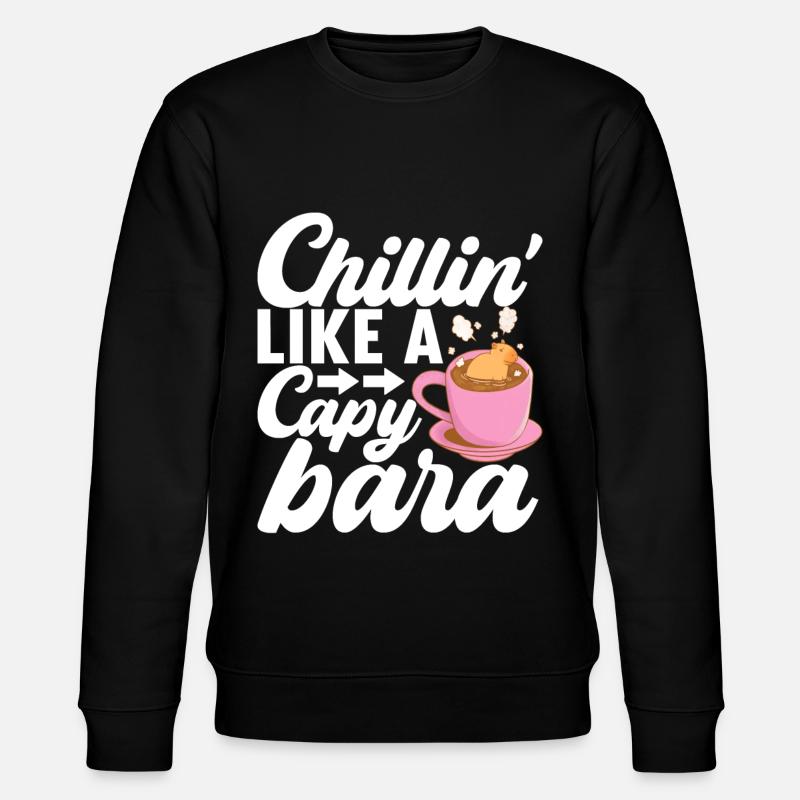 Capybara Wasserschwein - Sweat bio CHANGER Stanley/Stella Unisexe - noir