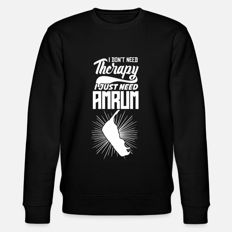 Amrum Therapie Urlaub - Stanley/Stella Unisex Bio-Sweatshirt CHANGER  - Schwarz