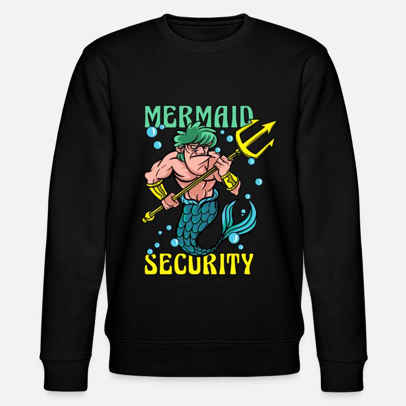 Mermaid Security Meerjungfrau - Stanley/Stella CHANGER Unisex Organic Sweatshirt - black