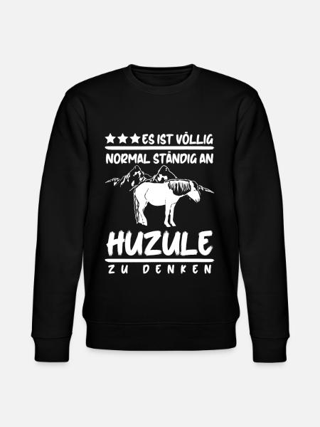 Huzule Witz mit Pferd - Stanley/Stella Unisex Bio-Sweatshirt CHANGER  - Schwarz
