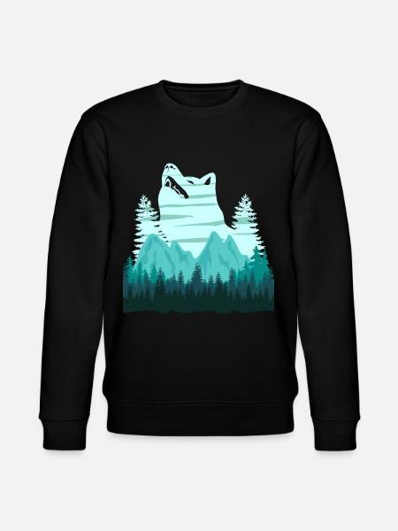 White Shepherd Mountains Shepherd Dogs - Stanley/Stella CHANGER Unisex Organic Sweatshirt - black