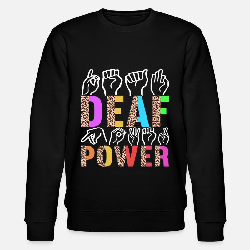 Sourds sourds-muets sourds sourds - Sweat bio CHANGER Stanley/Stella Unisexe - noir