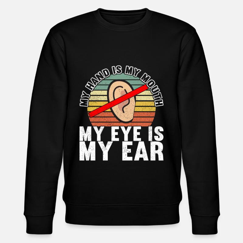 Sourds sourds-muets sourds sourds - Sweat bio CHANGER Stanley/Stella Unisexe - noir