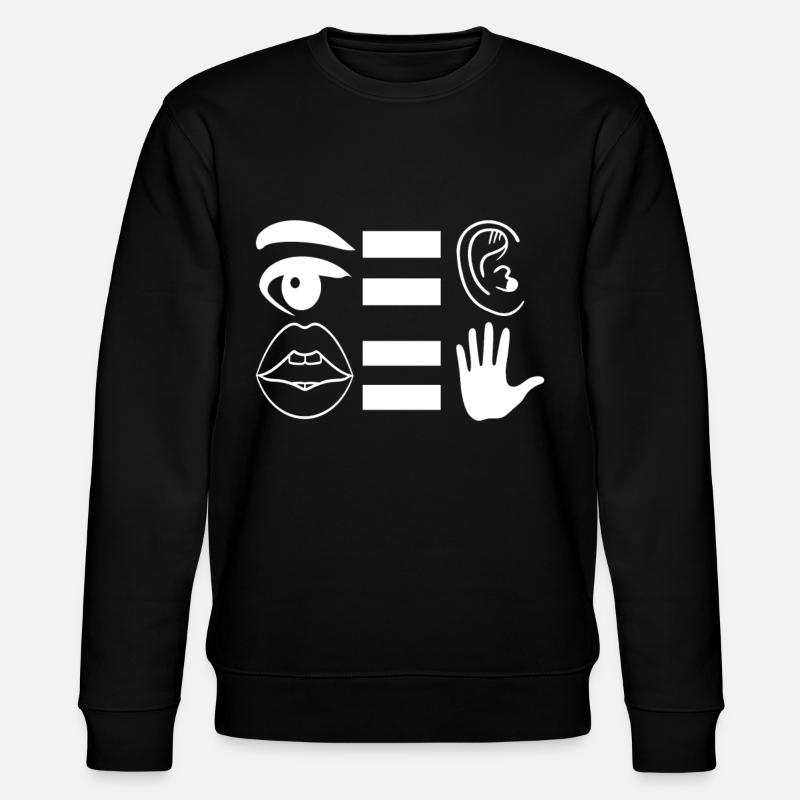 Sourds sourds-muets sourds sourds - Sweat bio CHANGER Stanley/Stella Unisexe - noir