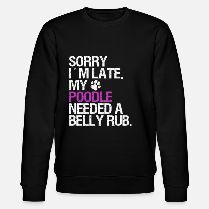 Poodle Dog Owner Gift - Stanley/Stella CHANGER Unisex Organic Sweatshirt - black