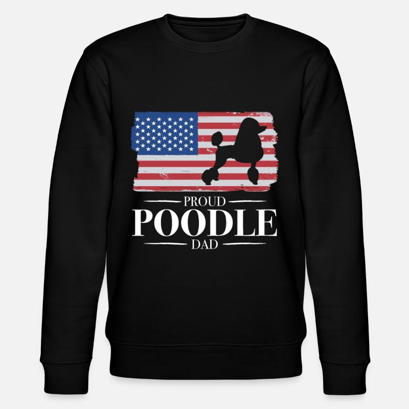 Poodle Dog Owner Gift - Stanley/Stella CHANGER Unisex Organic Sweatshirt - black