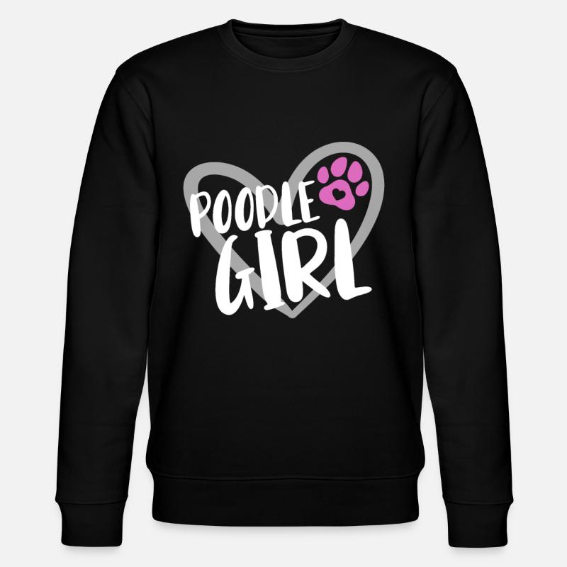 Poodle Dog Owner Gift - Stanley/Stella CHANGER Unisex Organic Sweatshirt - black