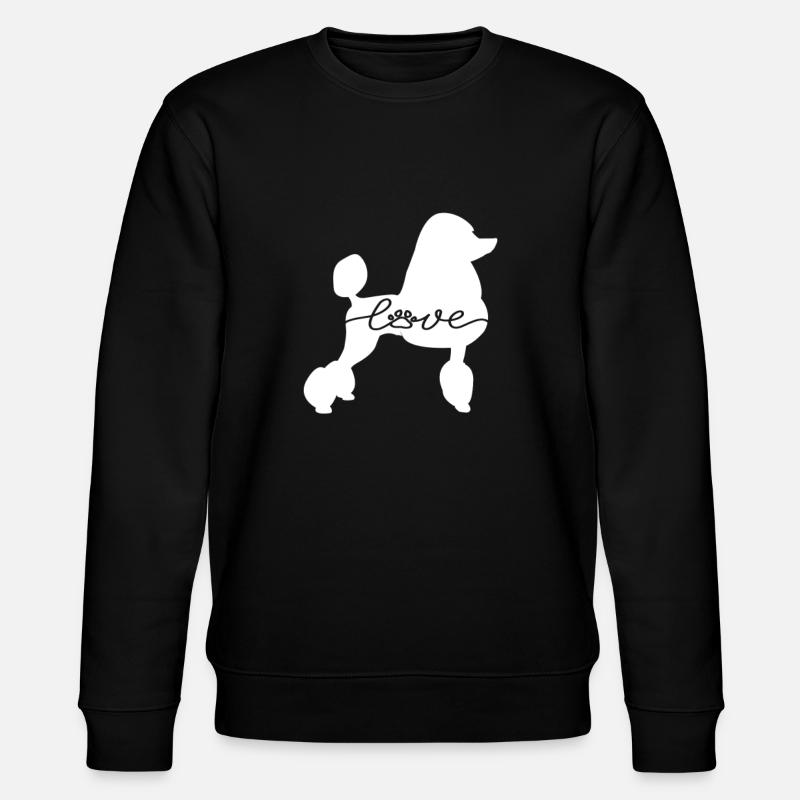 Poodle Dog Owner Gift - Stanley/Stella CHANGER Unisex Organic Sweatshirt - black