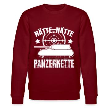 Panzergrenadier Feldjäger Panzer Soldat - Stanley/Stella CHANGER Unisex Organic Sweatshirt - burgundy - Front - Nik (191cm) & Marisol (170cm)