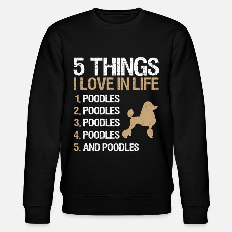 Pudel Hundebesitzer Geschenk - Stanley/Stella Unisex Bio-Sweatshirt CHANGER - Schwarz