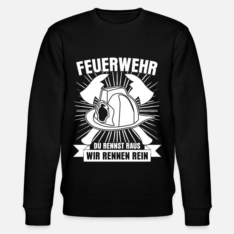 Jugendfeuerwehr Spruch Feuerwehr - Stanley/Stella Unisex Bio-Sweatshirt CHANGER  - Schwarz