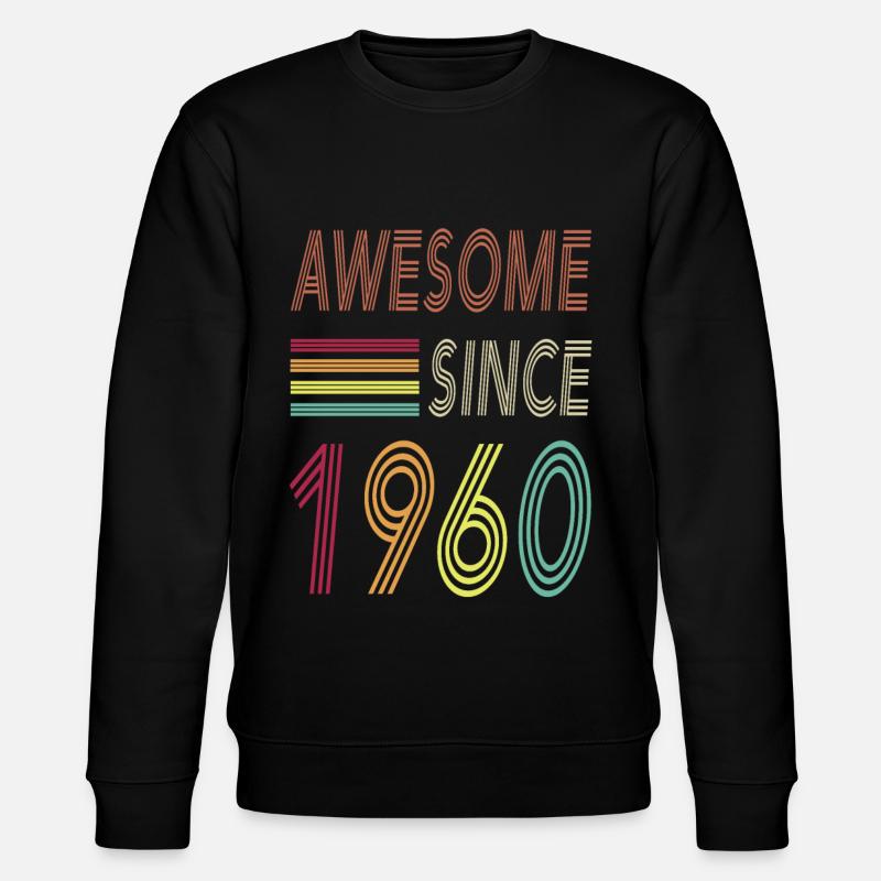 Awesome since 1960 - Stanley/Stella CHANGER Unisex Organic Sweatshirt - black
