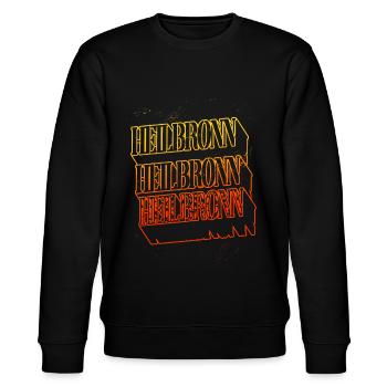 Heilbronn Deutschland Stadt Skyline Heimat Schrift - Stanley/Stella Unisex Bio-Sweatshirt CHANGER  - Schwarz - Vorne - Nik (191cm) & Marisol (170cm)