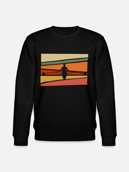 Rowing Canoeing Rowing Retro Rower - Stanley/Stella CHANGER Unisex Organic Sweatshirt - black