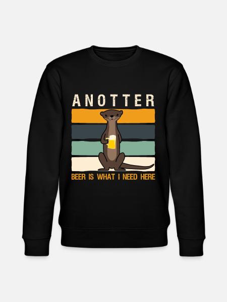 Otter Anotter Beer Otters - Stanley/Stella CHANGER Unisex Organic Sweatshirt - black