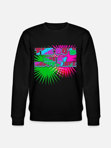 80s 1980 Retro 80s - Stanley/Stella CHANGER Unisex Organic Sweatshirt - black