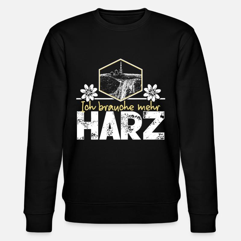Harz Holiday Harzer Brocken - Stanley/Stella CHANGER Unisex Organic Sweatshirt - black