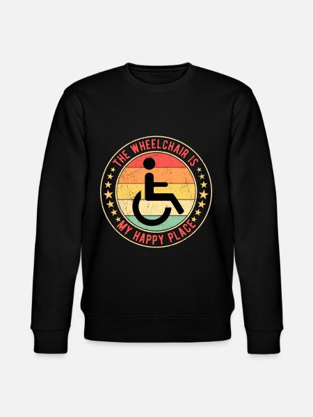 Rollifahrer Rollstuhlfahrer Gehbehinderung - Stanley/Stella Unisex Bio-Sweatshirt CHANGER  - Schwarz