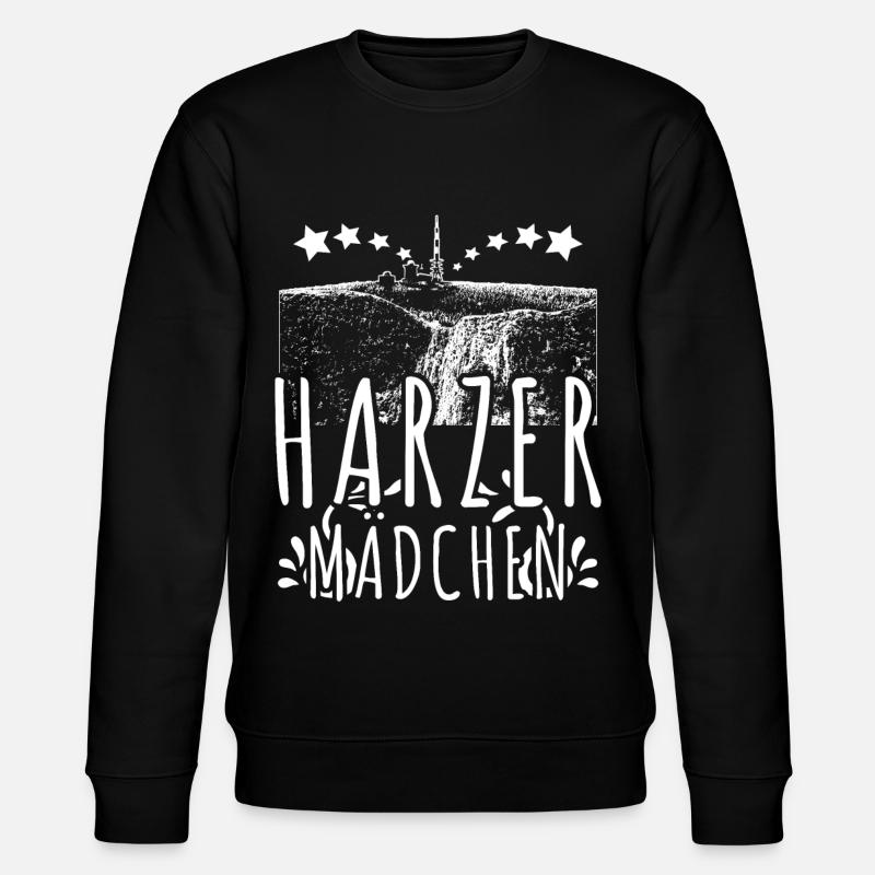 Harz Wandern Harzer Mädchen Brocken - Stanley/Stella Unisex Bio-Sweatshirt CHANGER  - Schwarz