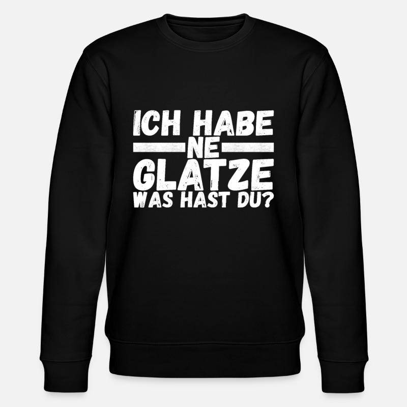 Glatze Glatzkopf - Stanley/Stella Unisex Bio-Sweatshirt CHANGER  - Schwarz