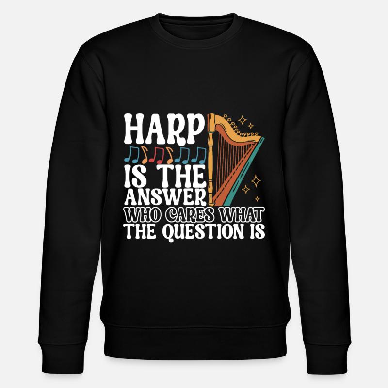 Harp Harp Player - Stanley/Stella CHANGER Unisex Organic Sweatshirt - black