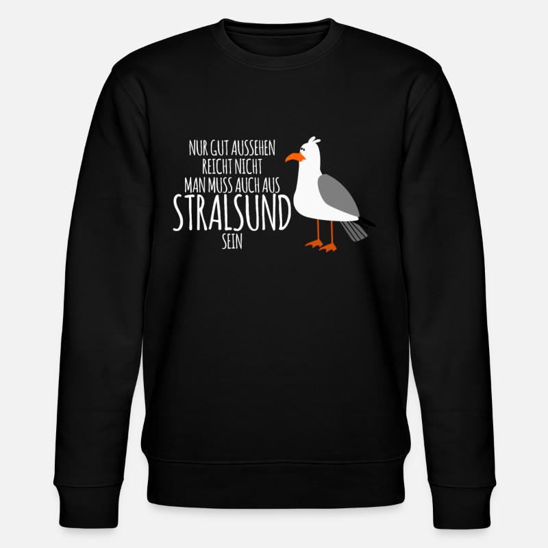 Stralsund lustiger Witz Stralsunder - Stanley/Stella Unisex Bio-Sweatshirt CHANGER  - Schwarz